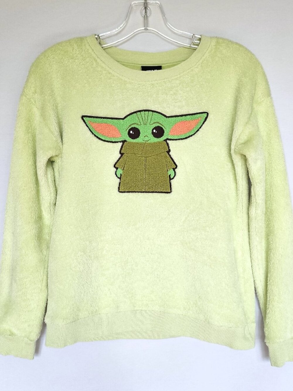 Star Wars Grogu Baby Yoda Fuzzy Fleece Sweatshirt | Girls XL 14-16